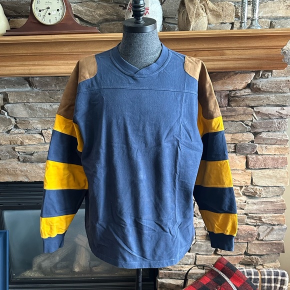 Orvis Other - ORVIS 🏈 Men’s Vintage Style Navy & Yellow Unnumbered Football Jersey - Sz XL